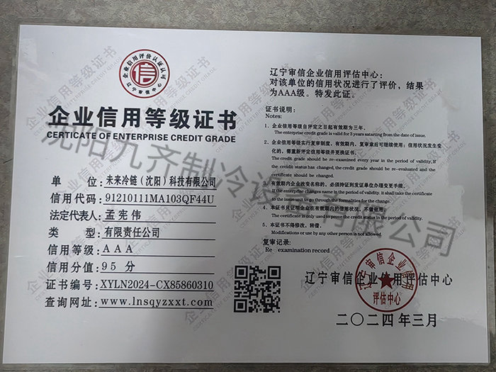 企业信用等级证书